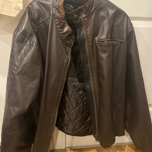 Brown leather jacket